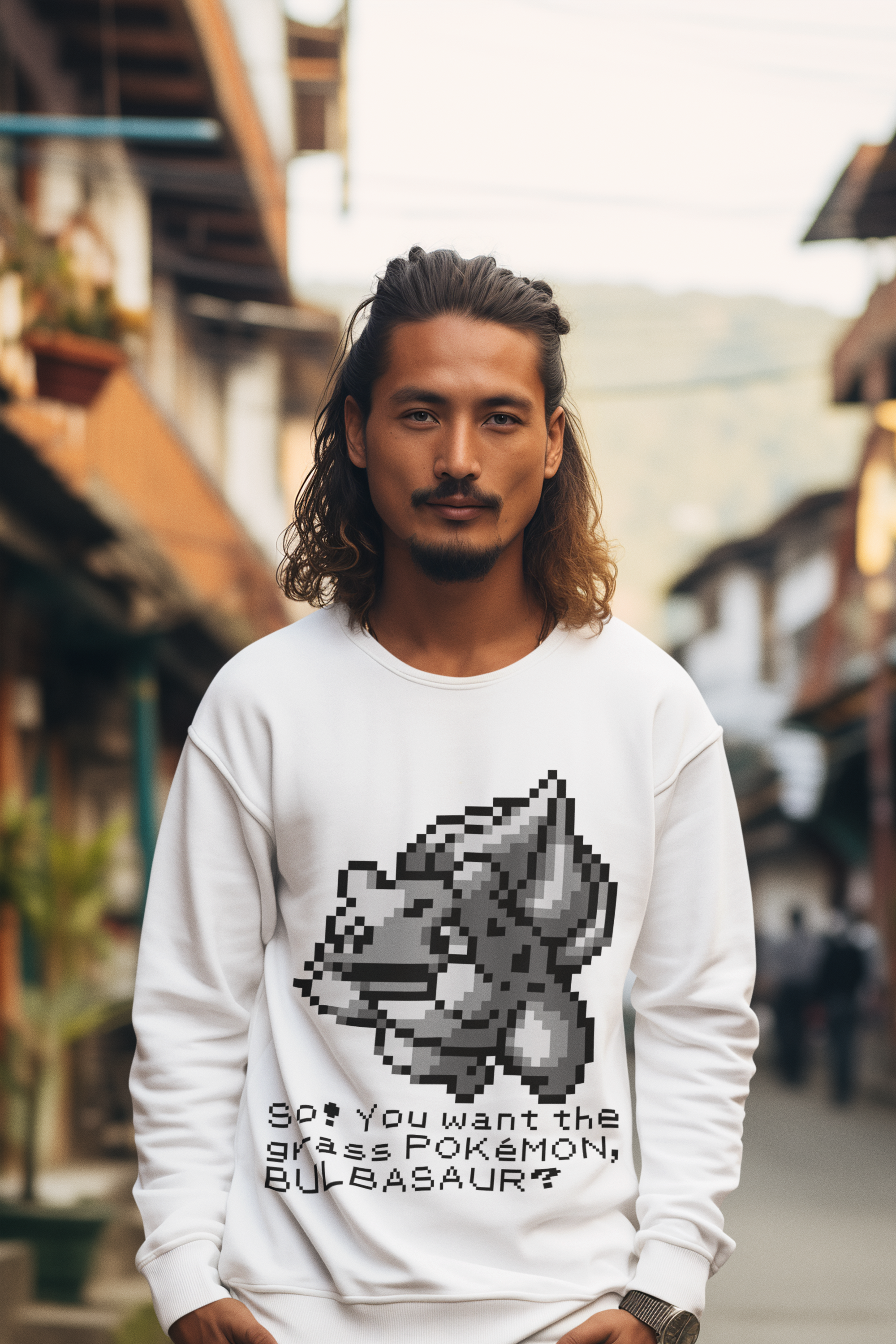 Red & Blue Sprites - So! - PKMN017 - Sudadera Cuello Redondo