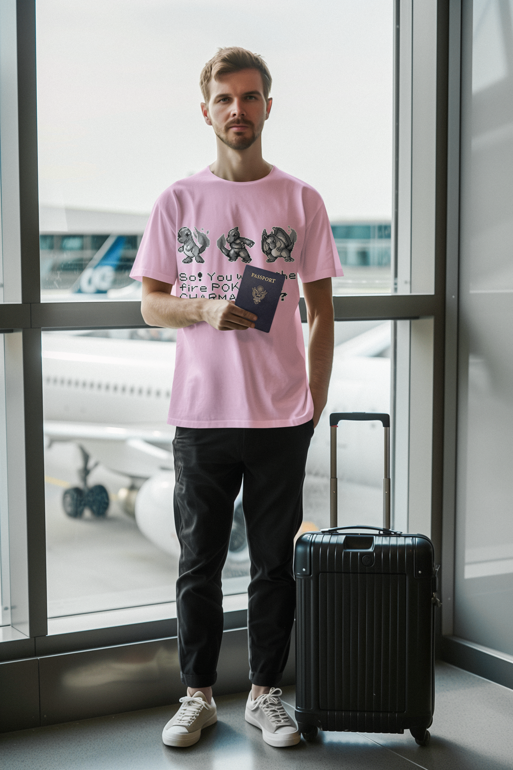 Red & Blue Sprites - So! - PKMN015 - Playera Cuello Redondo