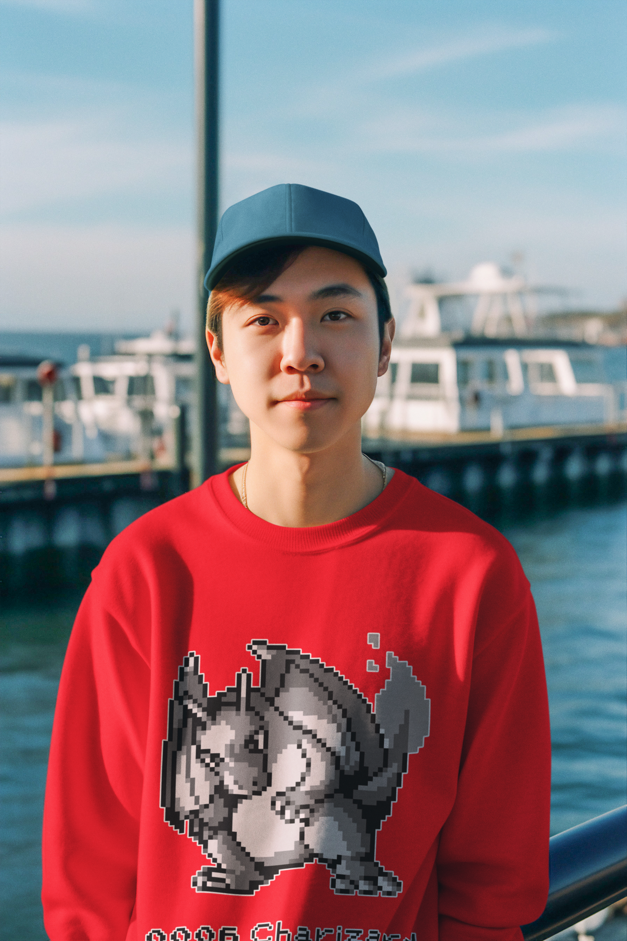 Red & Blue Sprites - PKMN010 - Sudadera Cuello Redondo