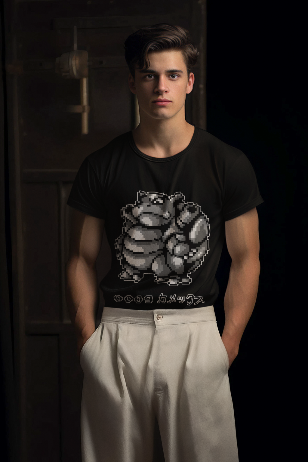 Red & Blue Sprites - PKMN011 - Playera Cuello Redondo