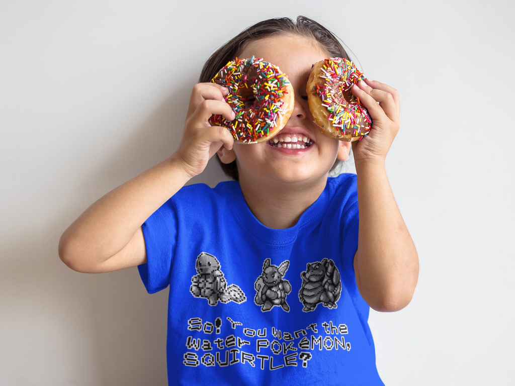 Red & Blue Sprites - So! - PKMN016 - Playera Infantil Cuello Redondo (4 - 7 años)