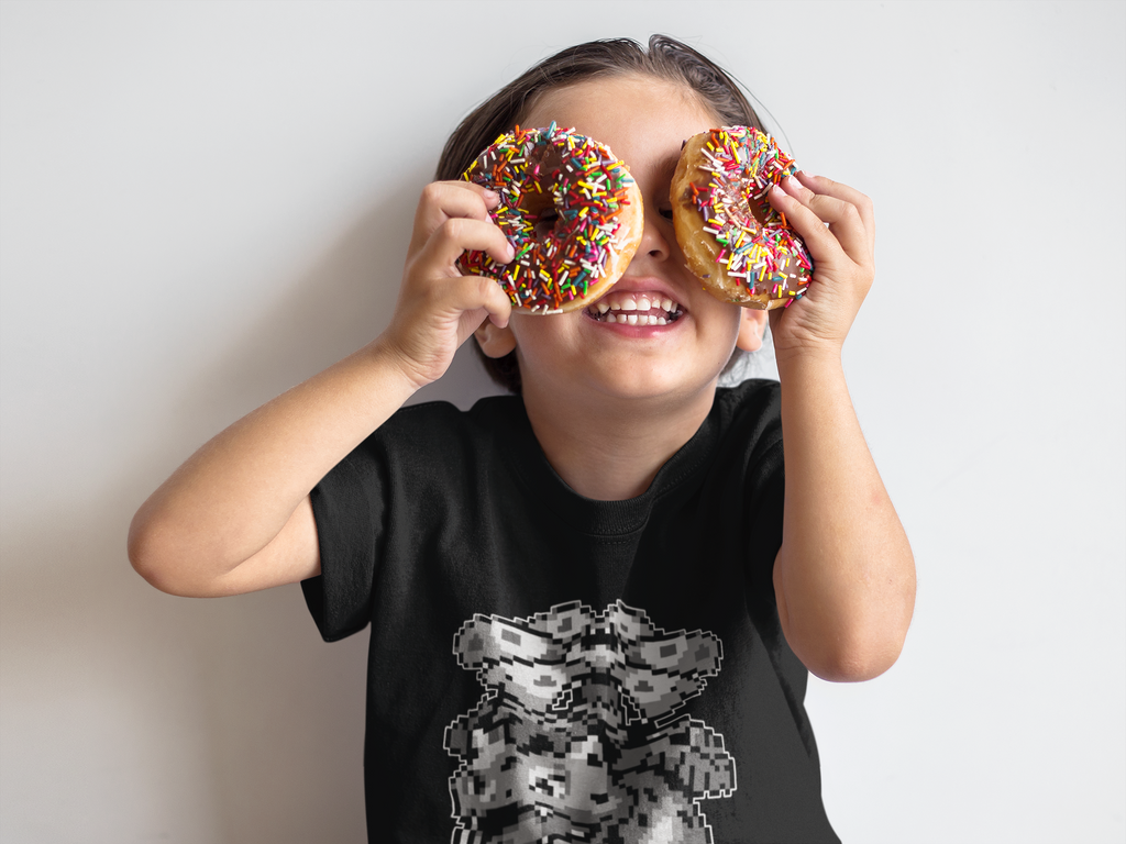 Red & Blue Sprites - PKMN007 - Playera Juvenil Cuello Redondo (8 - 14 años)