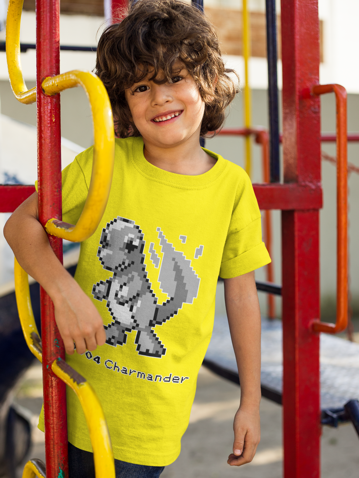 Red & Blue Sprites - PKMN005 - Playera Infantil Cuello Redondo (4 - 7 años)