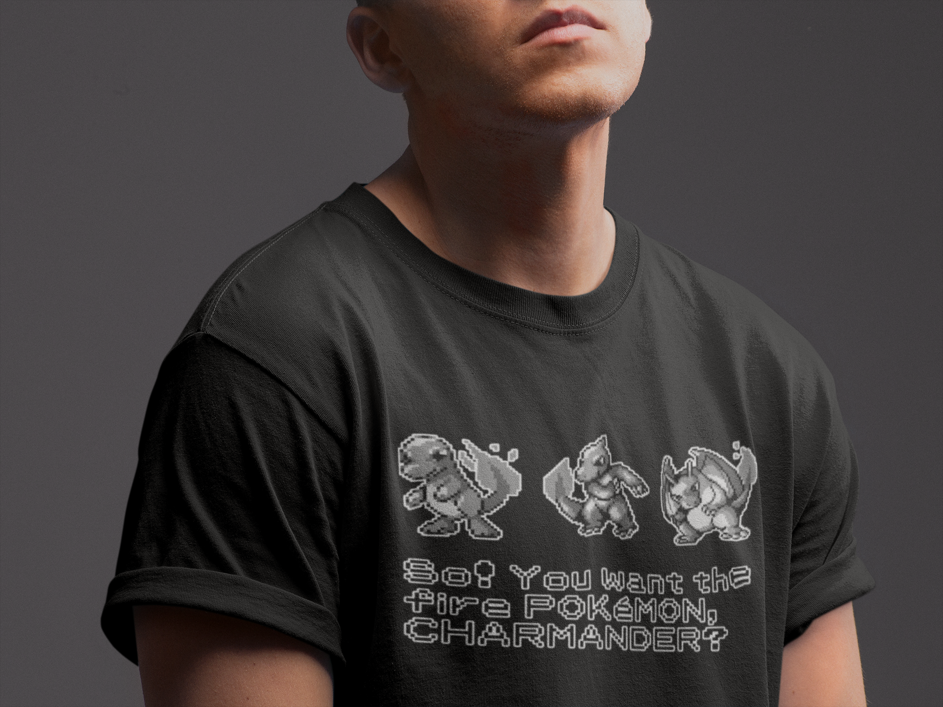 Red & Blue Sprites - So! - PKMN014 - Playera Cuello Redondo