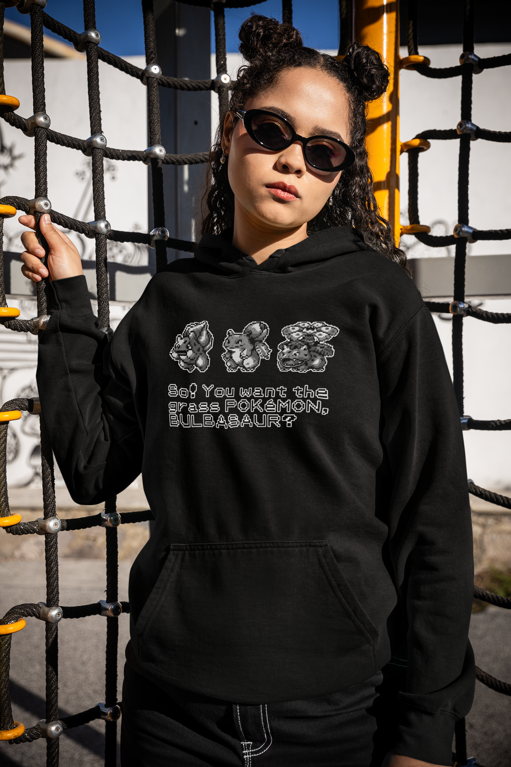 Red & Blue Sprites - So! - PKMN014 - Sudadera Juvenil con Capucha y Cangurera (8 - 14 años).