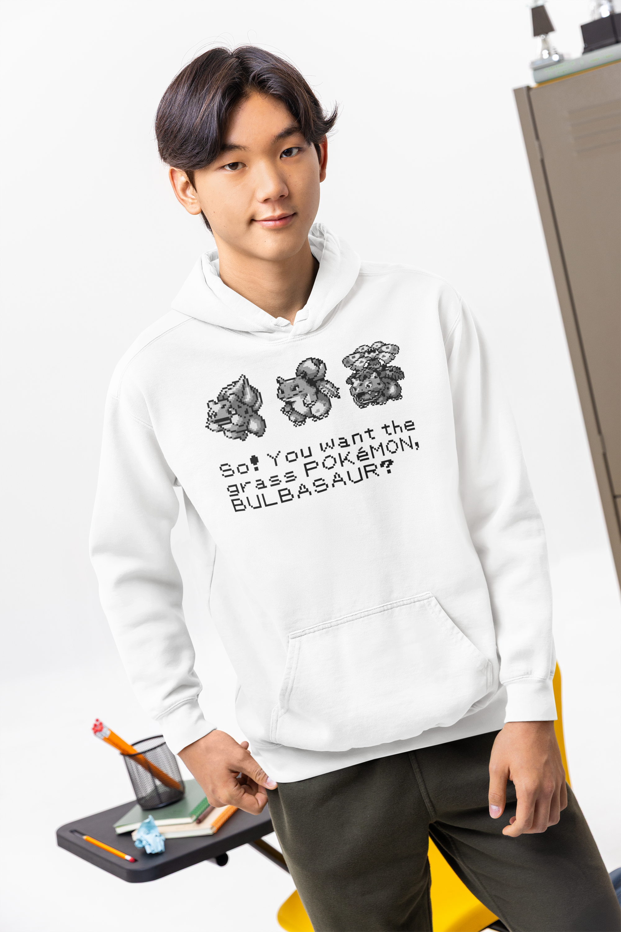 Red & Blue Sprites - So! - PKMN014 - Sudadera Juvenil con Capucha y Cangurera (8 - 14 años).