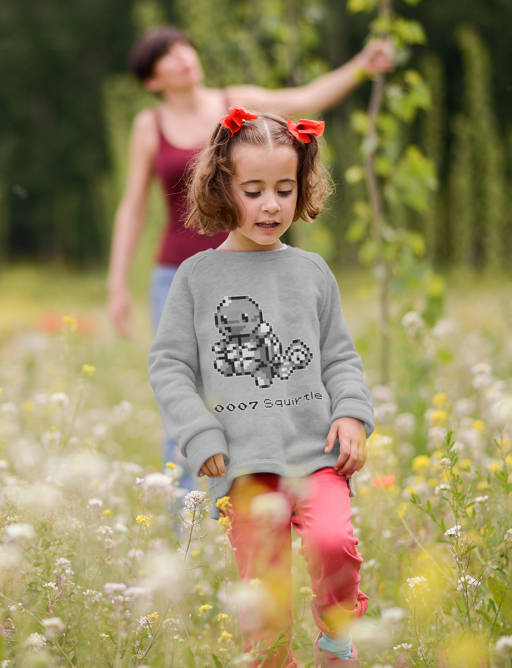 Red & Blue Sprites - PKMN006 - Sudadera Infantil Cuello Redondo (4 - 7 años)