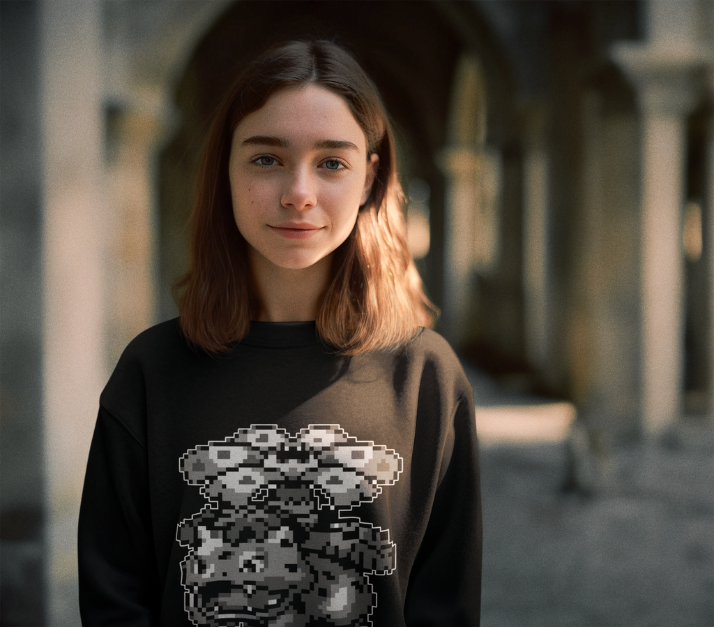 Red & Blue Sprites - PKMN008 - Sudadera Juvenil Cuello Redondo (8 - 14 años)