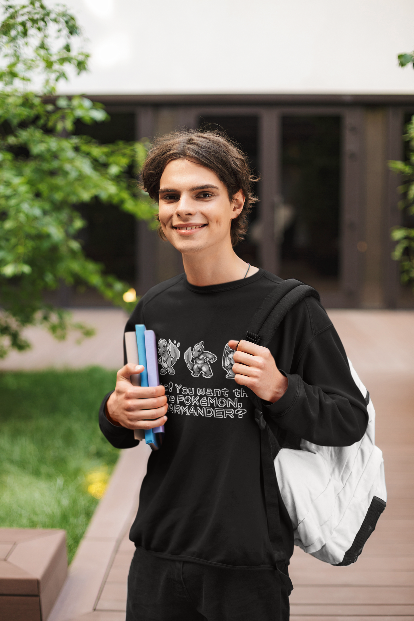 Red & Blue Sprites - So! - PKMN015 - Sudadera Juvenil Cuello Redondo (8 - 14 años)