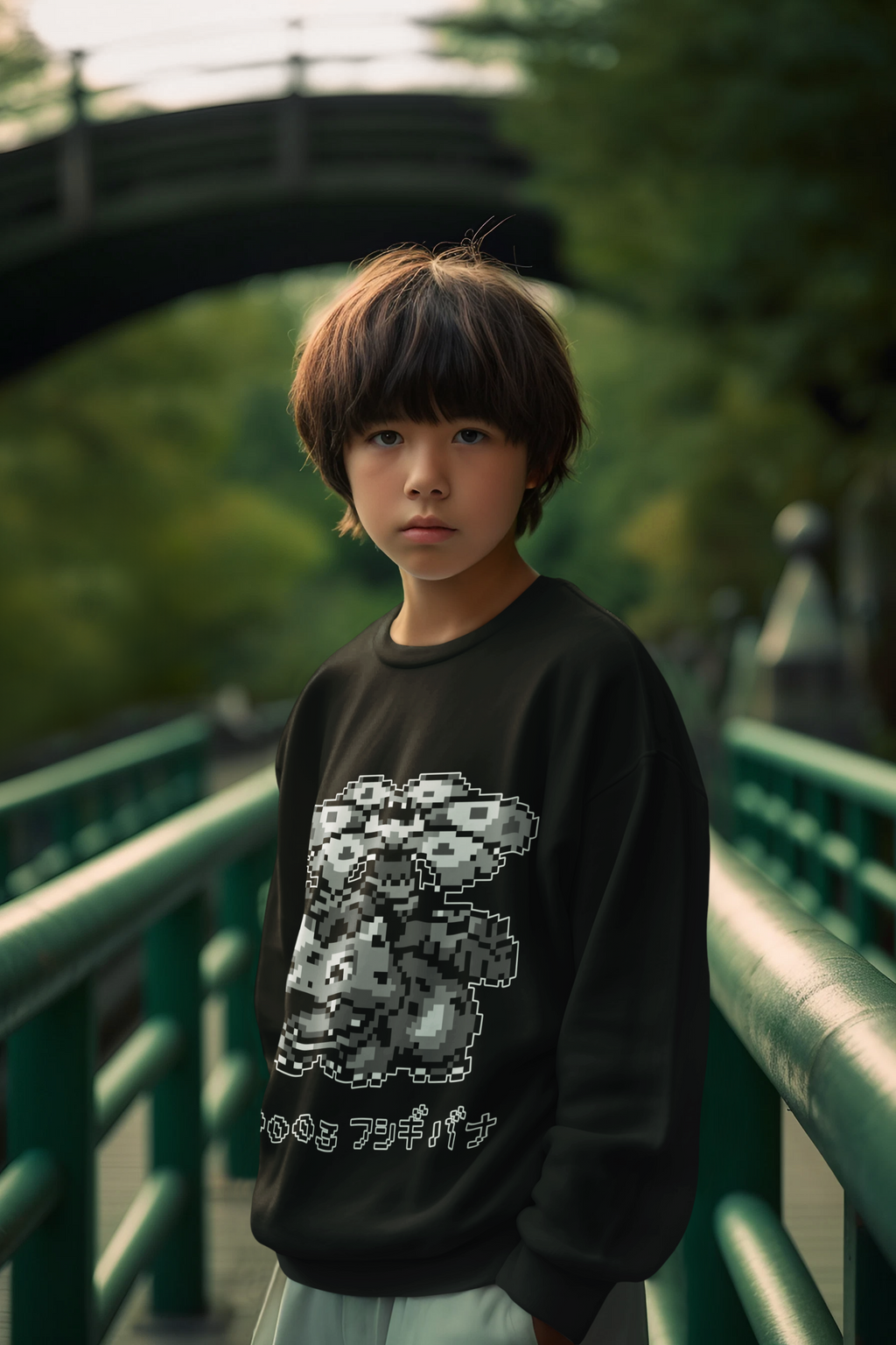 Red & Blue Sprites - PKMN007 - Sudadera Infantil Cuello Redondo (4 - 7 años)