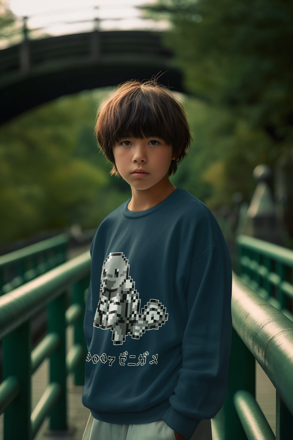 Red & Blue Sprites - PKMN003 - Sudadera Infantil Cuello Redondo (4 - 7 años)