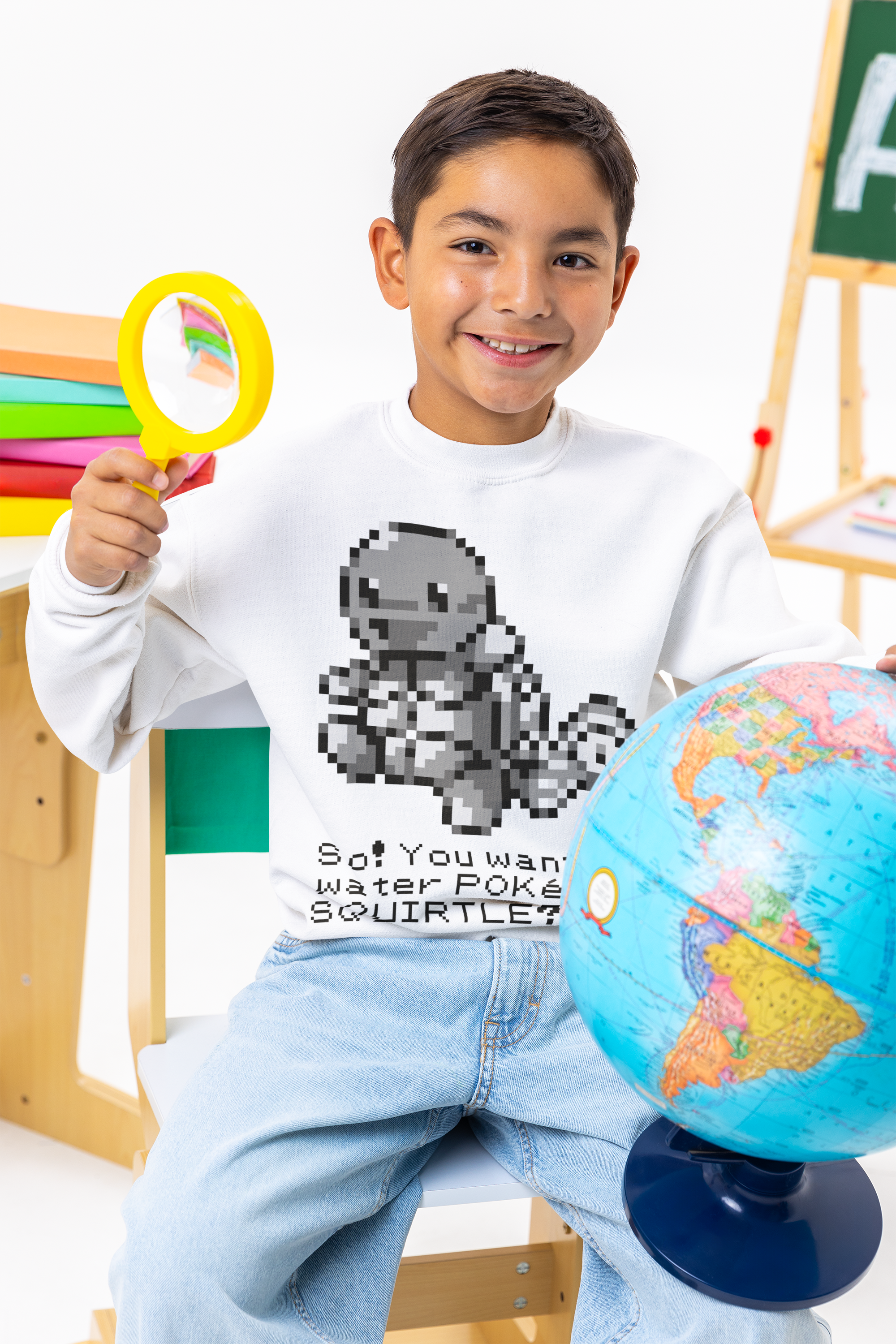 Red & Blue Sprites - So! - PKMN019 - Sudadera Infantil Cuello Redondo (4 - 7 años)