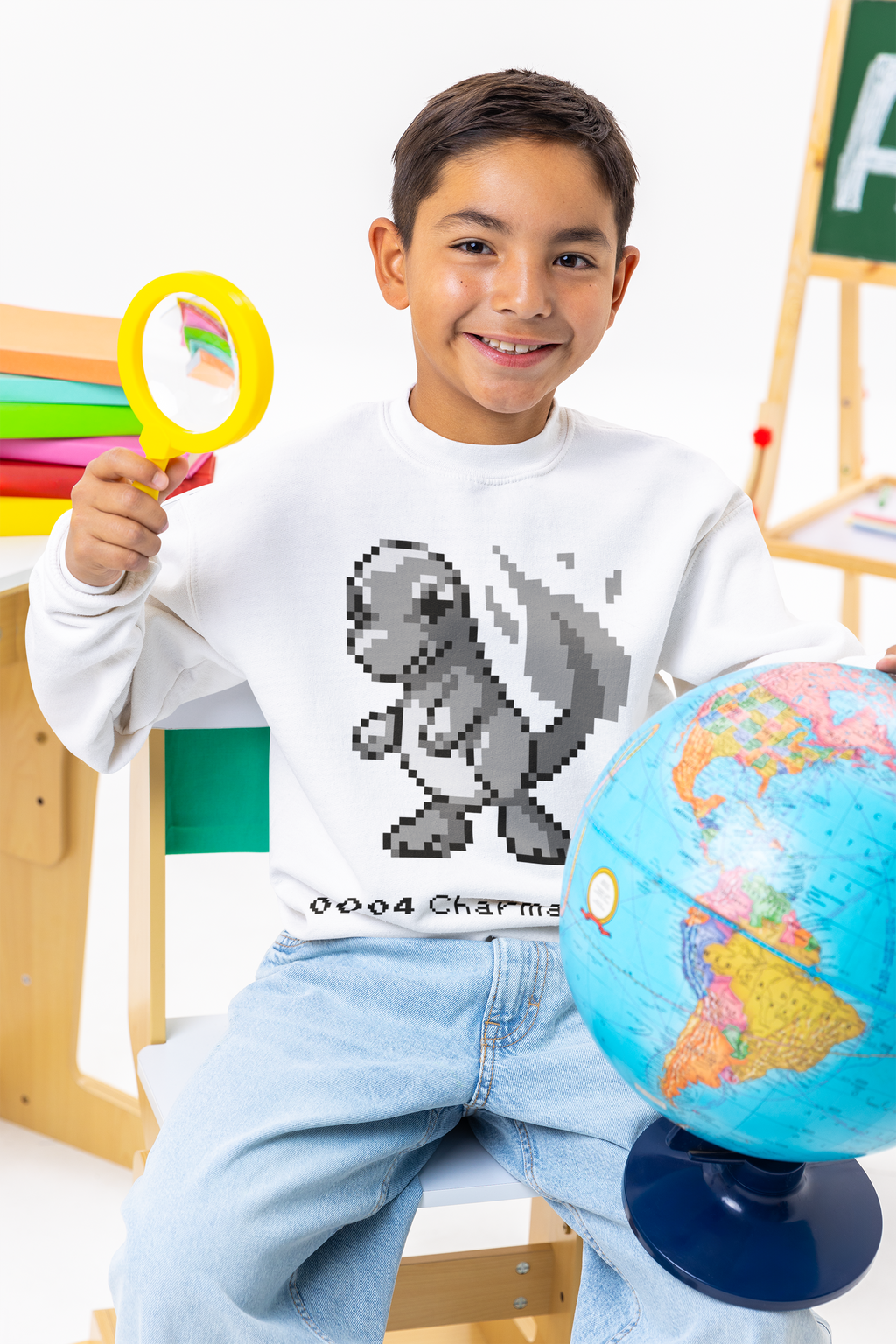 Red & Blue Sprites - PKMN005 - Sudadera Infantil Cuello Redondo (4 - 7 años)