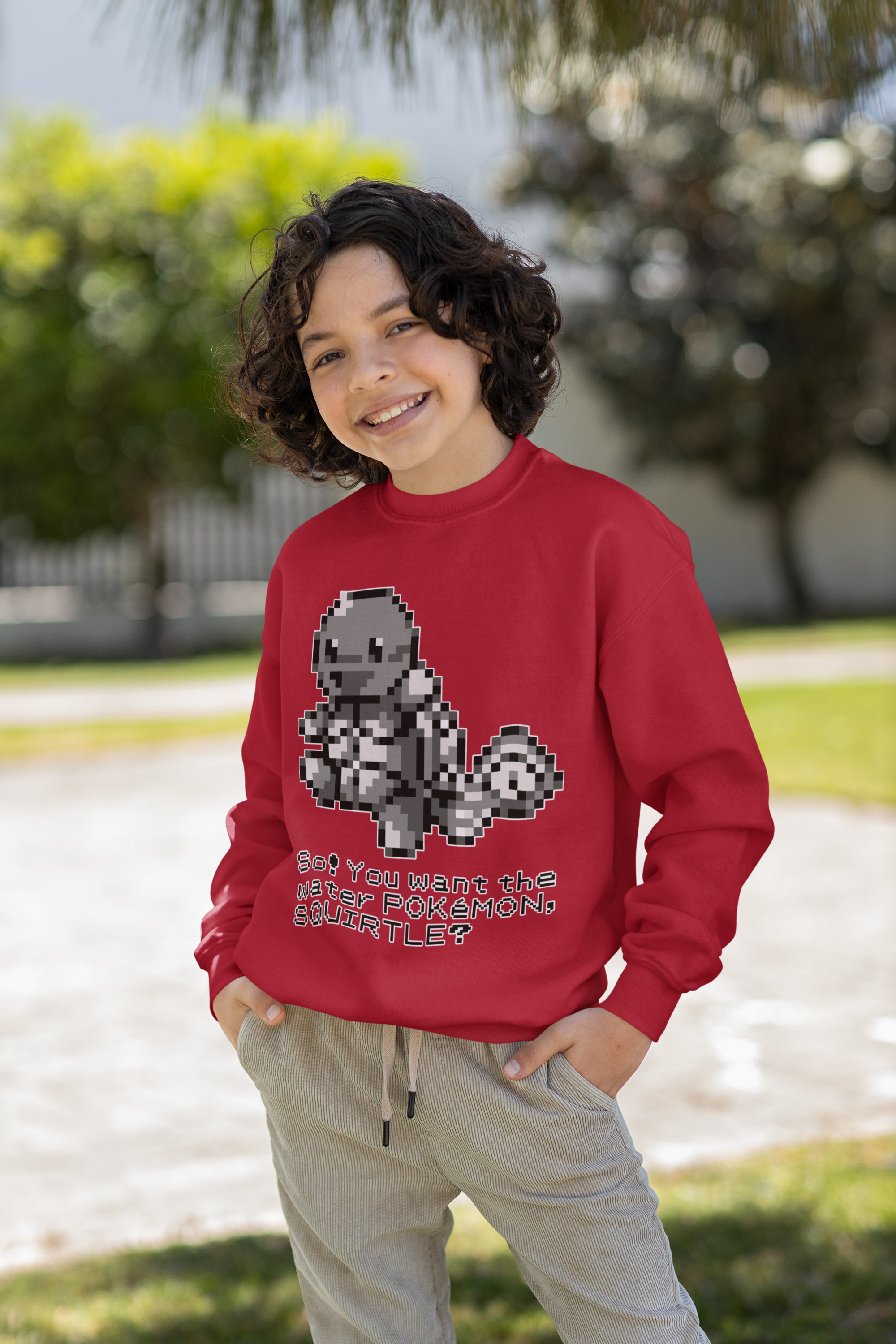 Red & Blue Sprites - So! - PKMN019 - Sudadera Infantil Cuello Redondo (4 - 7 años)