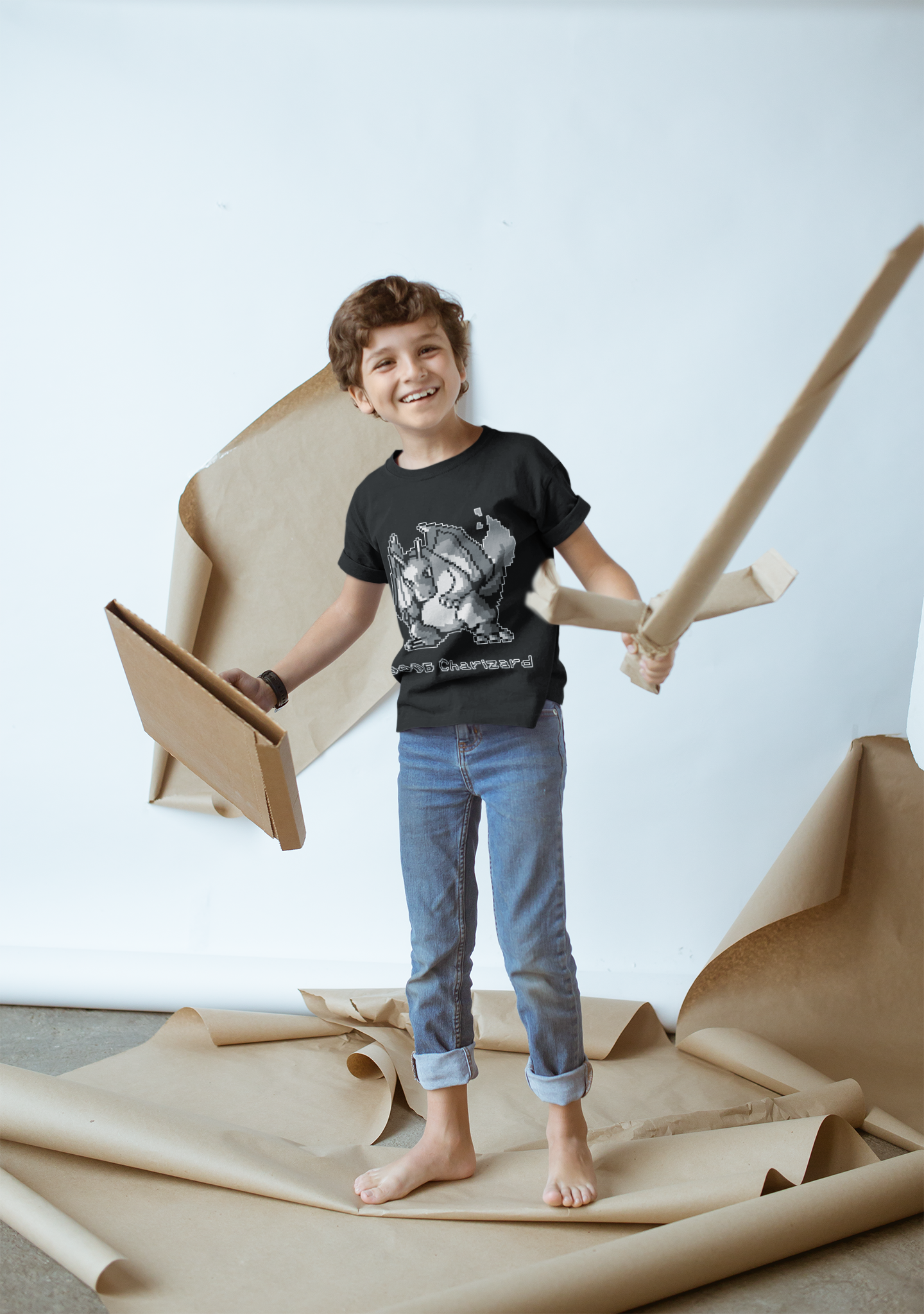 Red & Blue Sprites - PKMN010 - Playera Infantil Cuello Redondo (4 - 7 años)