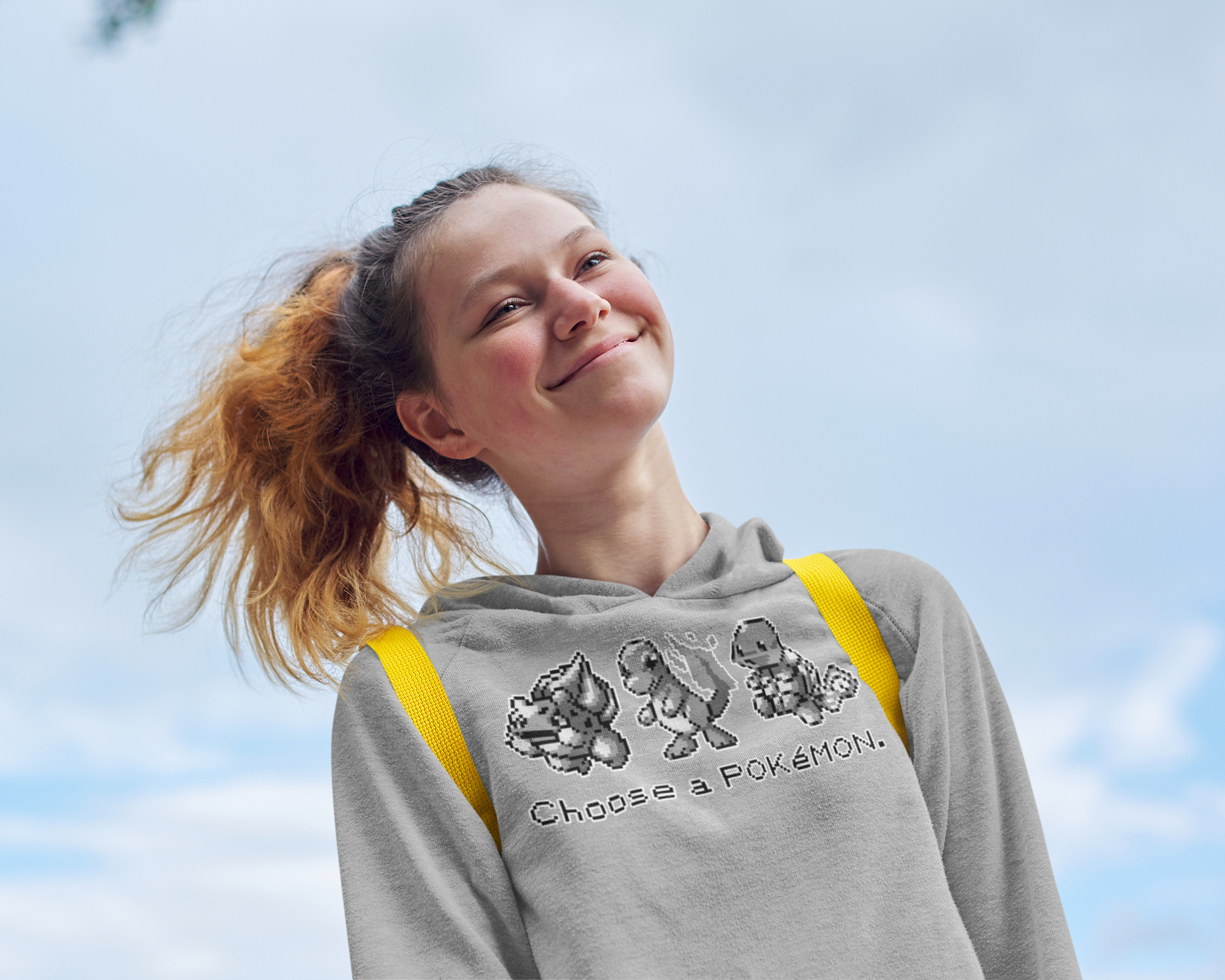 Red & Blue Sprites - CHOOSE - PKMN013 - Sudadera Juvenil con Capucha y Cangurera (8 - 14 años)