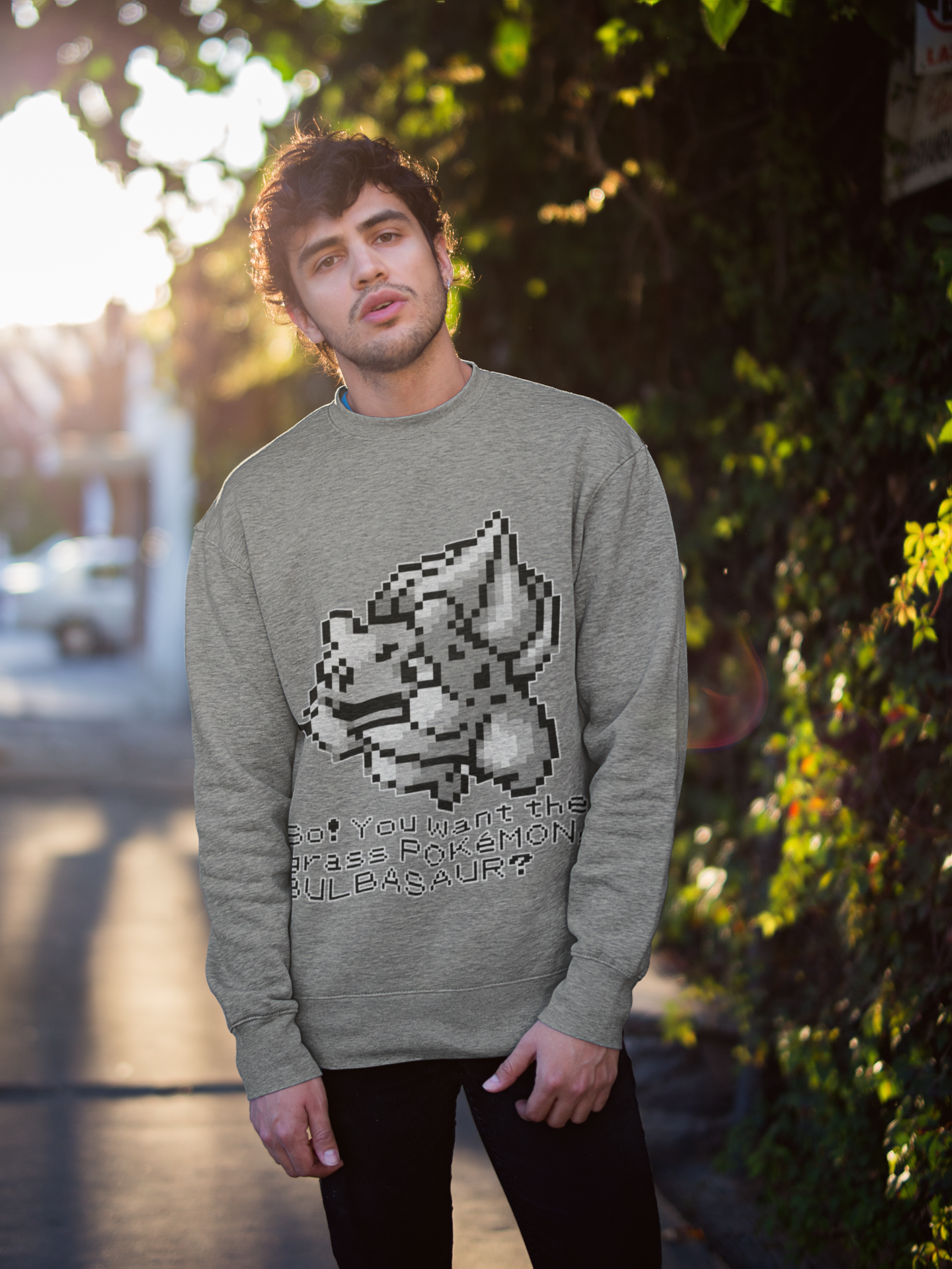Red & Blue Sprites - So! - PKMN017 - Sudadera Cuello Redondo