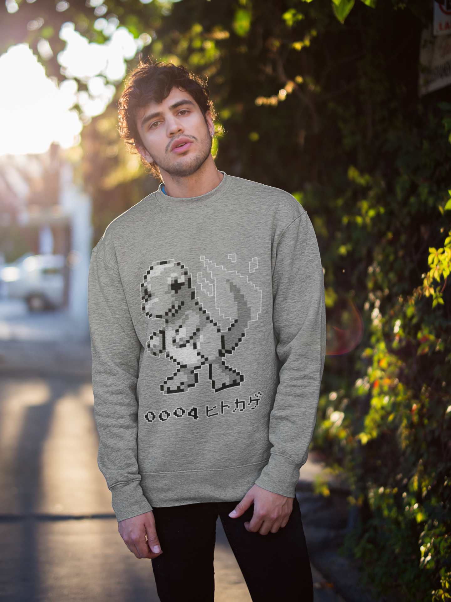 Red & Blue Sprites - PKMN002 - Sudadera Cuello Redondo