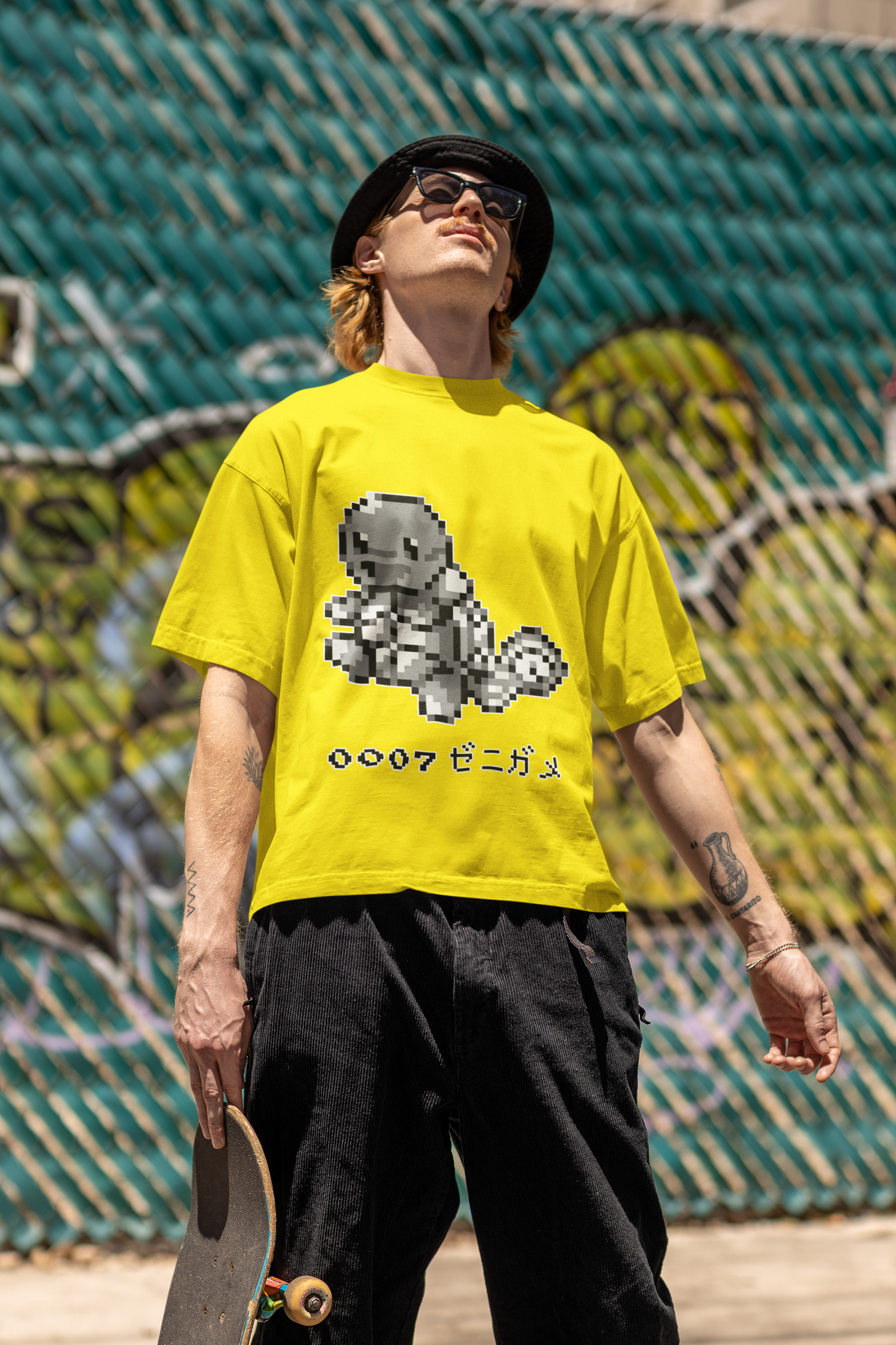 Red & Blue Sprites - PKMN003 - Playera Cuello Redondo