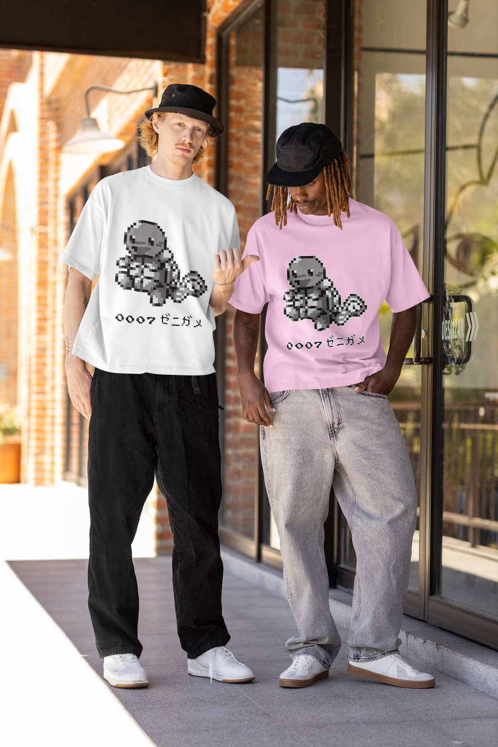 Red & Blue Sprites - PKMN003 - Playera Cuello Redondo