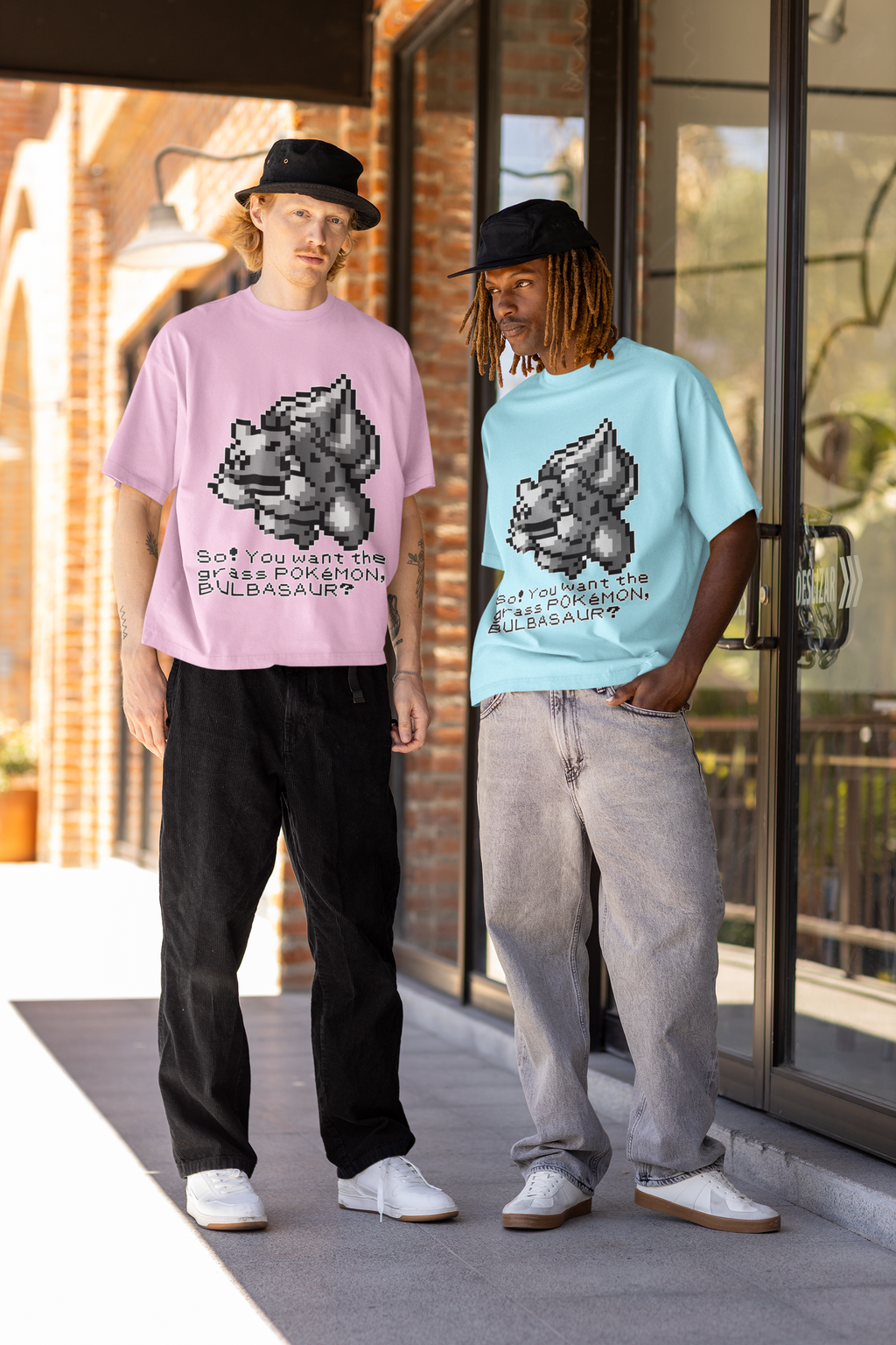 Red & Blue Sprites - So! - PKMN017 - Playera Cuello Redondo