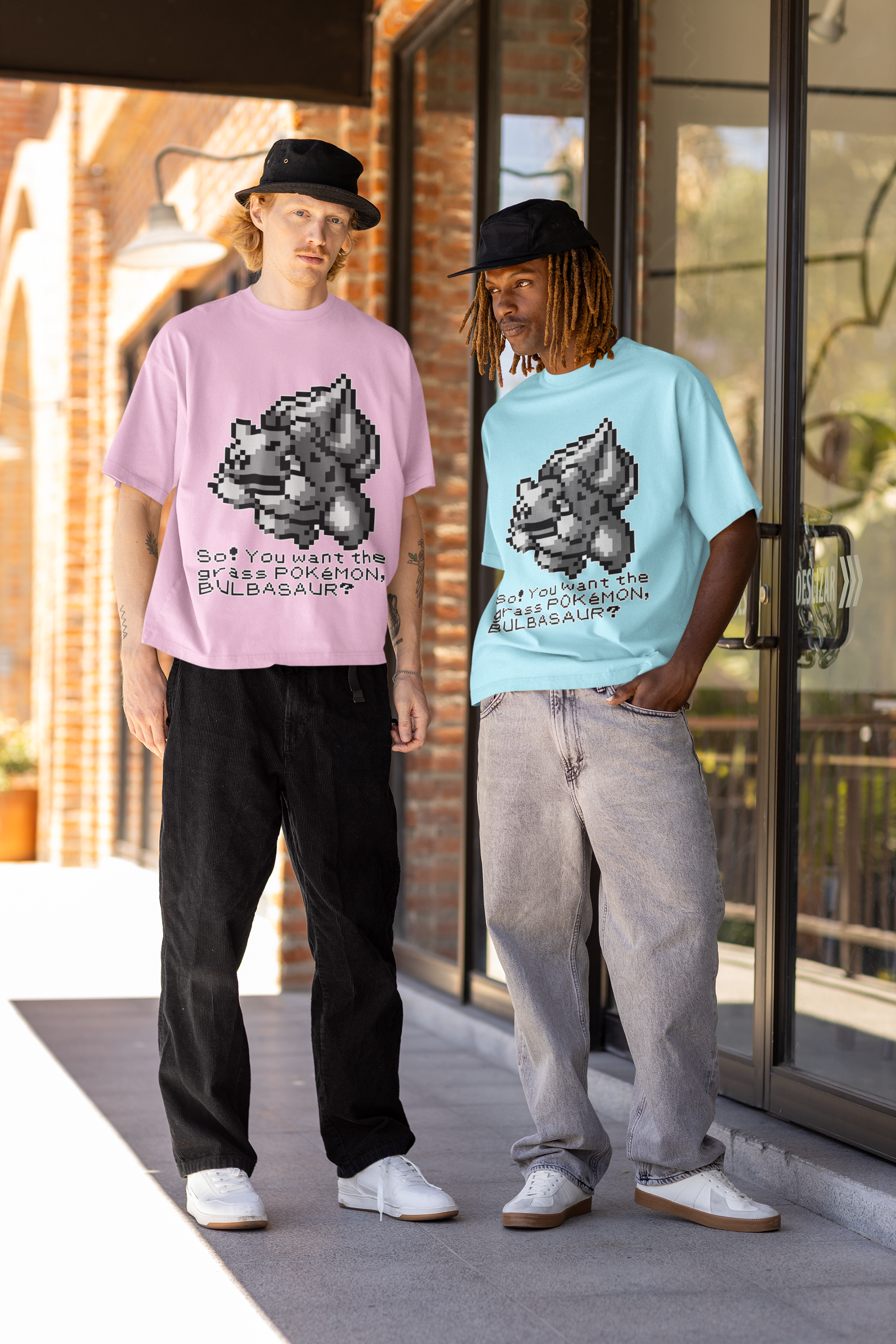 Red & Blue Sprites - So! - PKMN017 - Playera Cuello Redondo