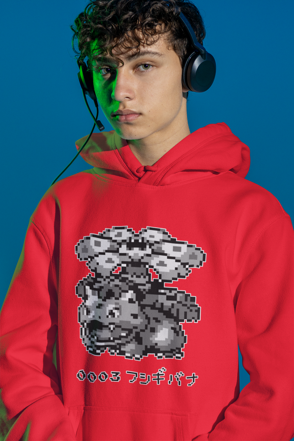 Red & Blue Sprites - PKMN007 - Sudadera Juvenil con Capucha y Cangurera (8 - 14 años)