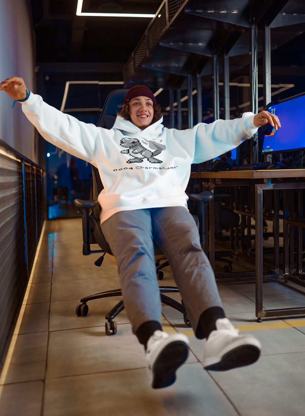 Red & Blue Sprites - PKMN005 - Sudadera Juvenil con Capucha y Cangurera (8 - 14 años)