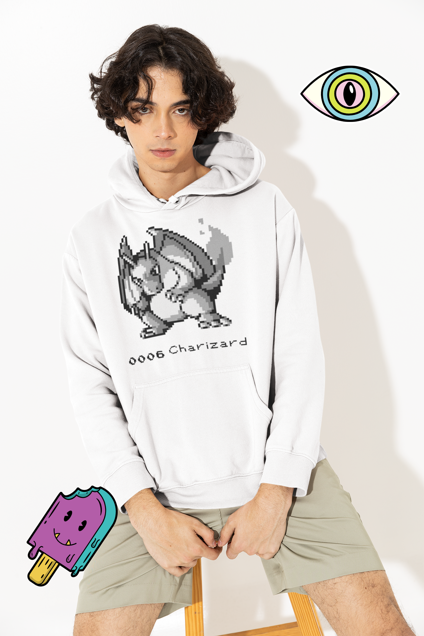 Red & Blue Sprites - PKMN010 - Sudadera con Capucha y Cangurera