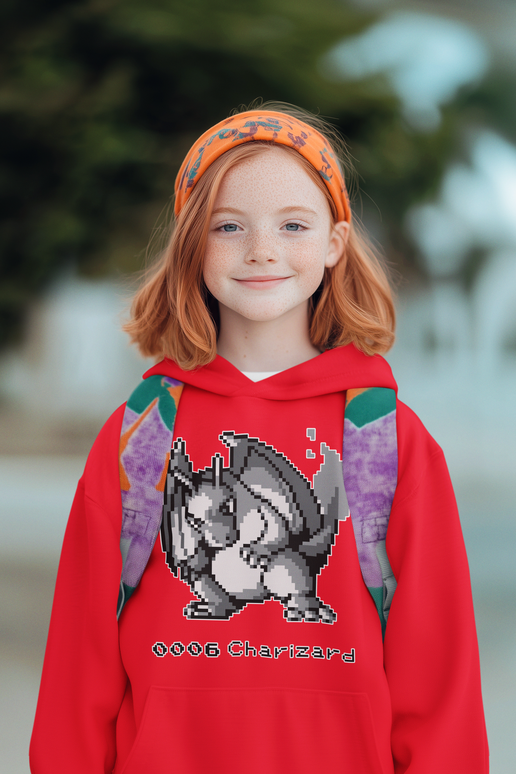 Red & Blue Sprites - PKMN010 - Sudadera Juvenil con Capucha y Cangurera (8 - 14 años)