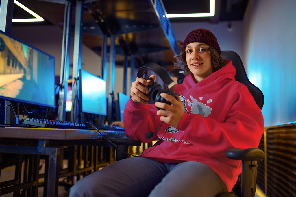 Red & Blue Sprites - PKMN005 - Sudadera Juvenil con Capucha y Cangurera (8 - 14 años)