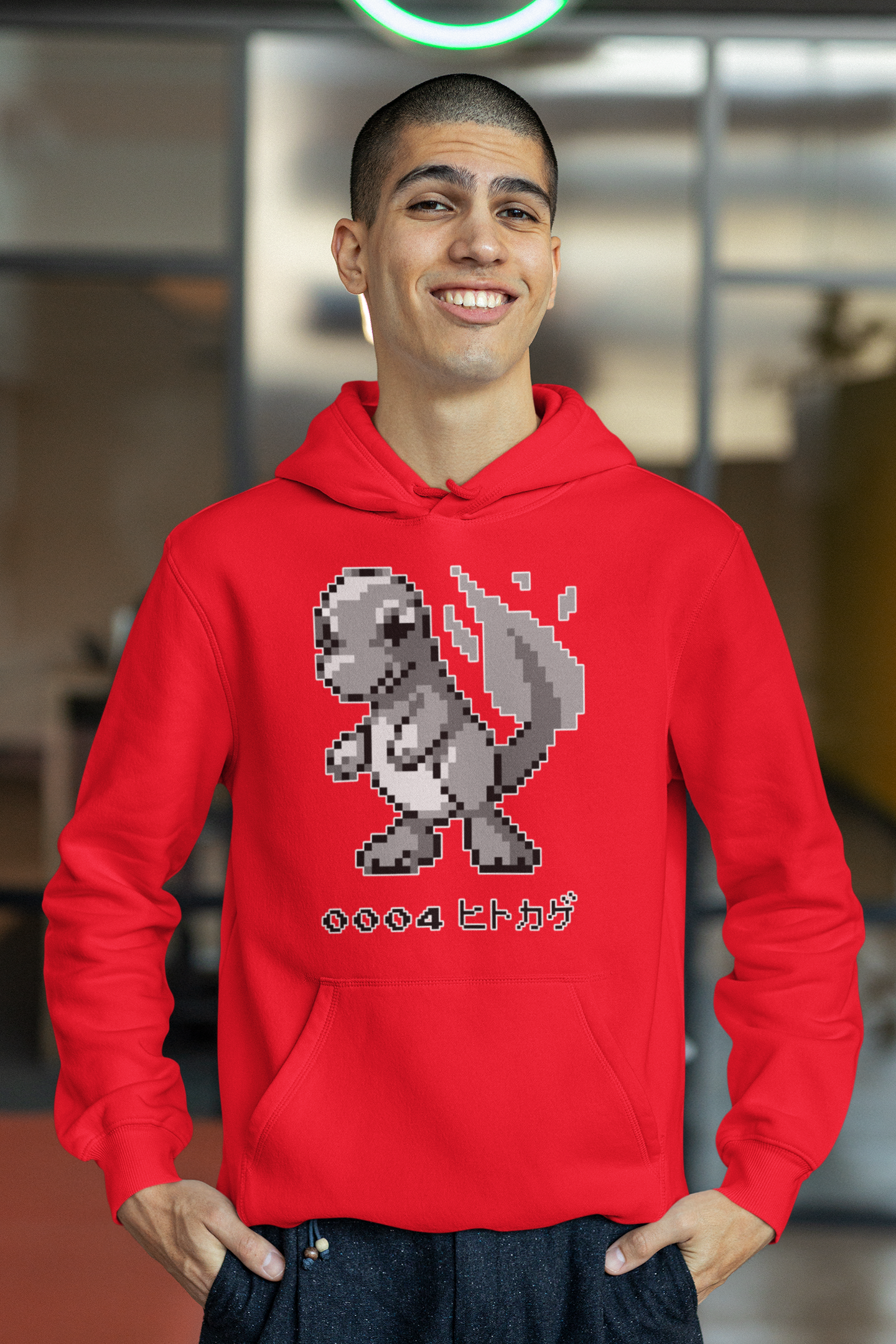 Red & Blue Sprites - PKMN002 - Sudadera con Capucha y Cangurera