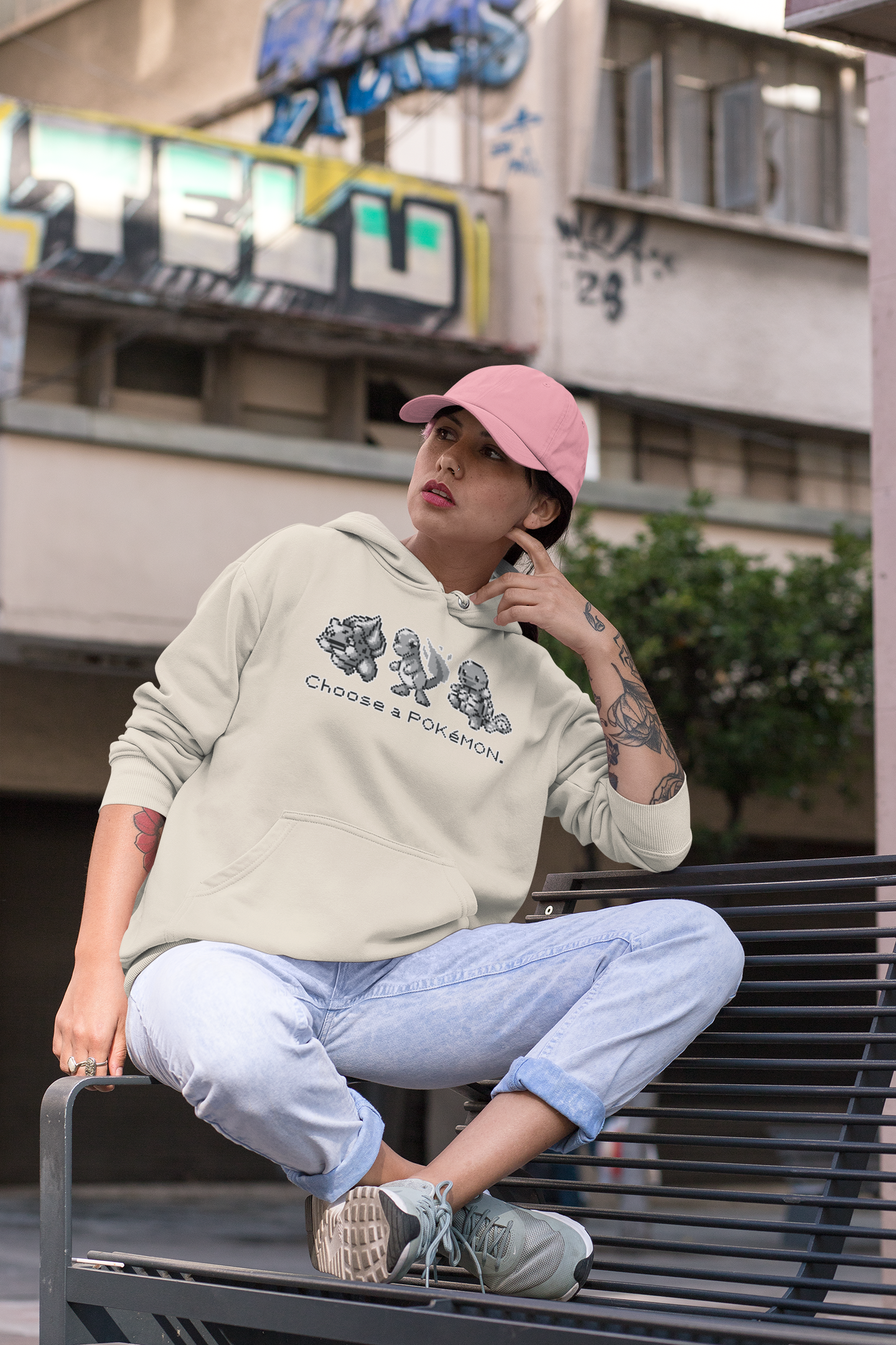 Red & Blue Sprites - CHOOSE - PKMN013 - Sudadera con Capucha y Cangurera