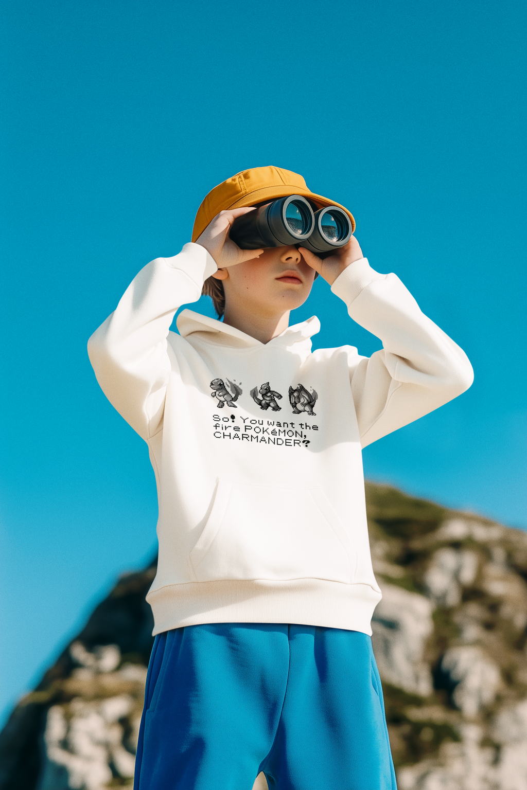 Red & Blue Sprites - So! - PKMN015 - Sudadera Juvenil con Capucha y Cangurera (8 - 14 años)