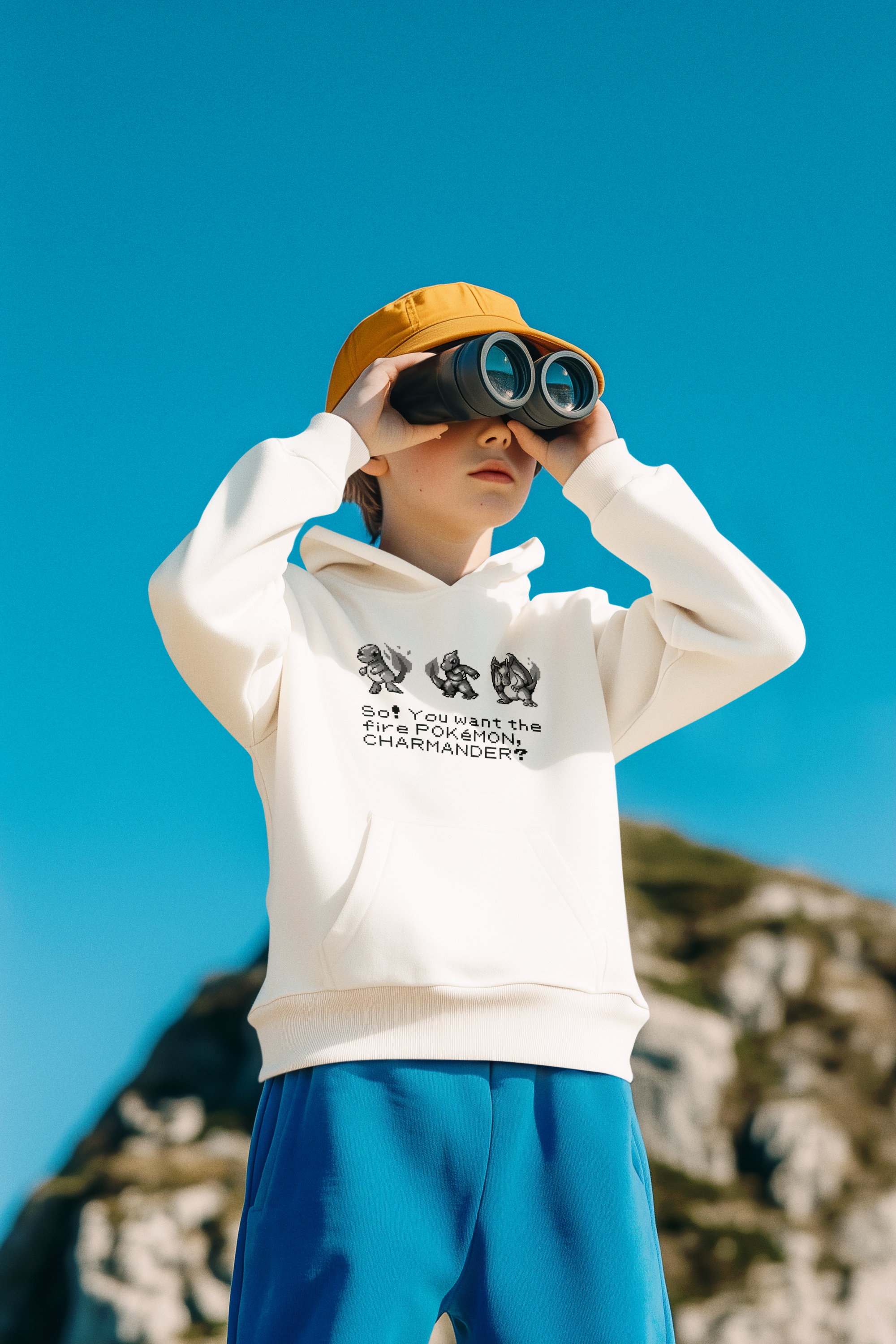 Red & Blue Sprites - So! - PKMN015 - Sudadera Juvenil con Capucha y Cangurera (8 - 14 años)