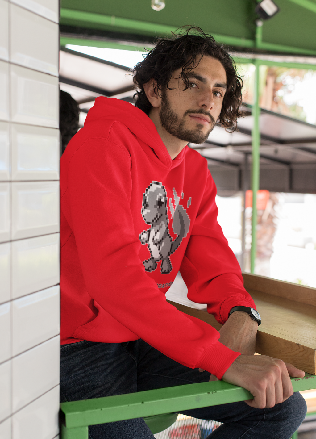 Red & Blue Sprites - PKMN005 - Sudadera con Capucha y Cangurera