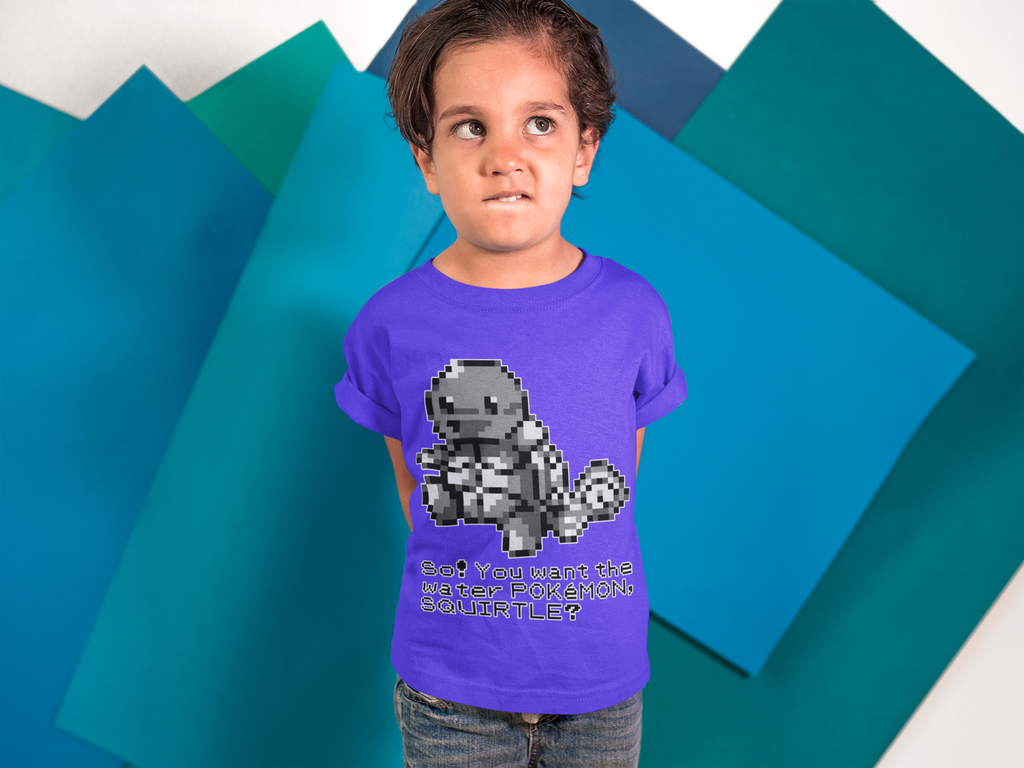Red & Blue Sprites - So! - PKMN019 - Playera Infantil Cuello Redondo (4 - 7 años)