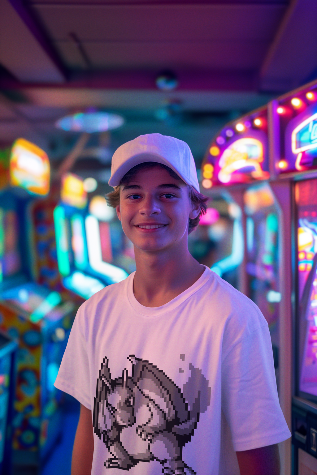 Red & Blue Sprites - PKMN010 - Playera Juvenil Cuello Redondo (8 - 14 años)