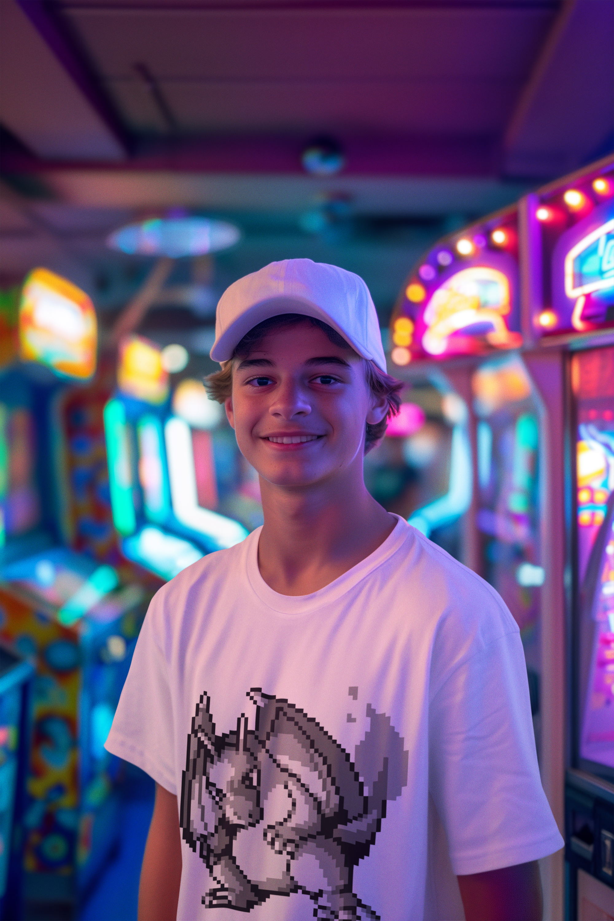 Red & Blue Sprites - PKMN010 - Playera Juvenil Cuello Redondo (8 - 14 años)