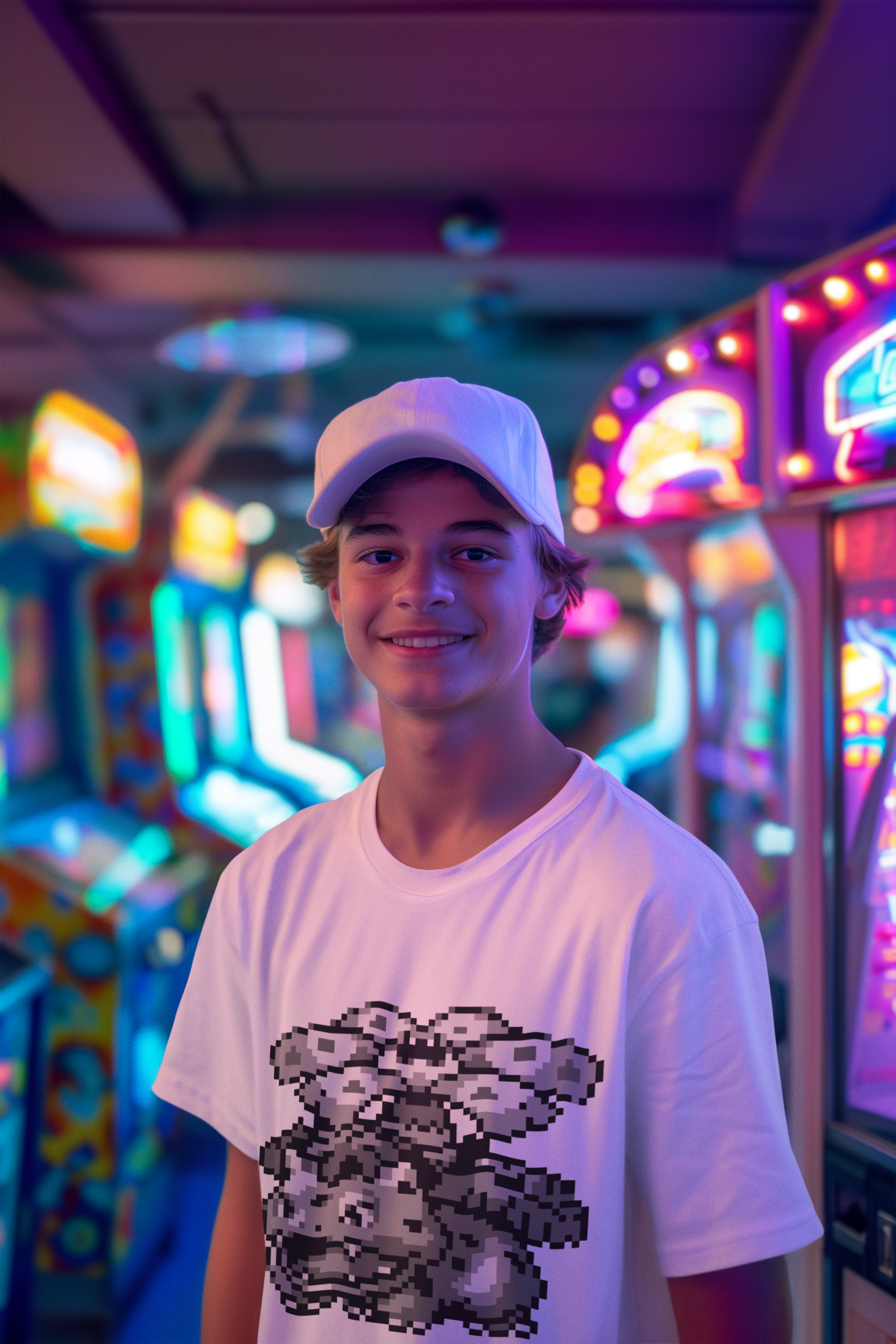 Red & Blue Sprites - PKMN008 - Playera Juvenil Cuello Redondo (8 - 14 años)