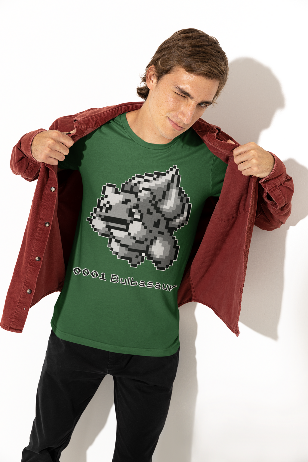 Red & Blue Sprites - PKMN004 - Playera Cuello Redondo