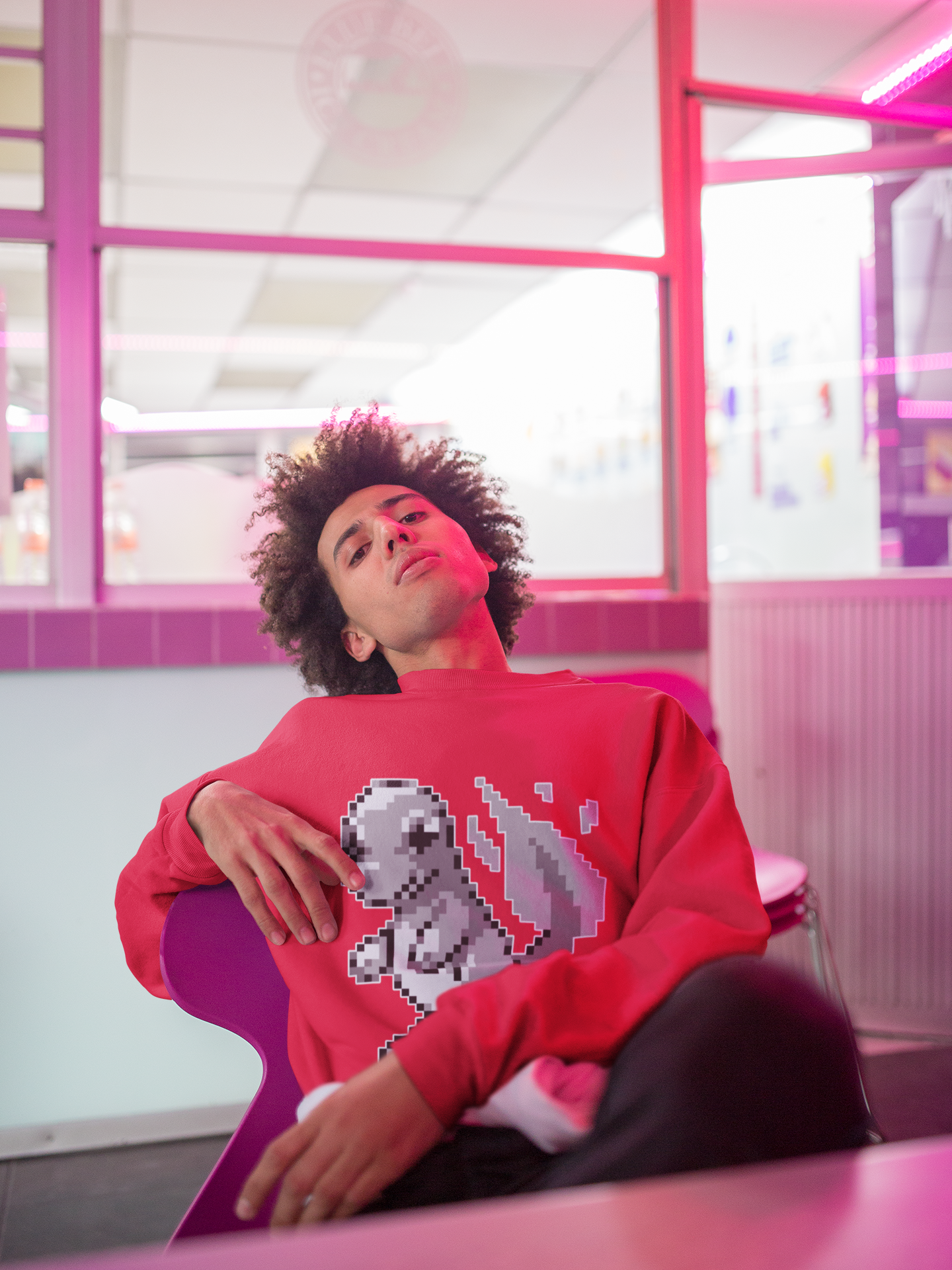 Red & Blue Sprites - PKMN002 - Sudadera Cuello Redondo