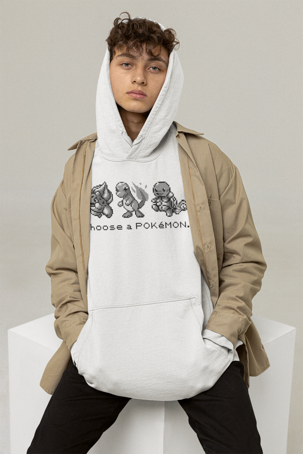 Red & Blue Sprites - CHOOSE - PKMN013 - Sudadera Juvenil con Capucha y Cangurera (8 - 14 años)