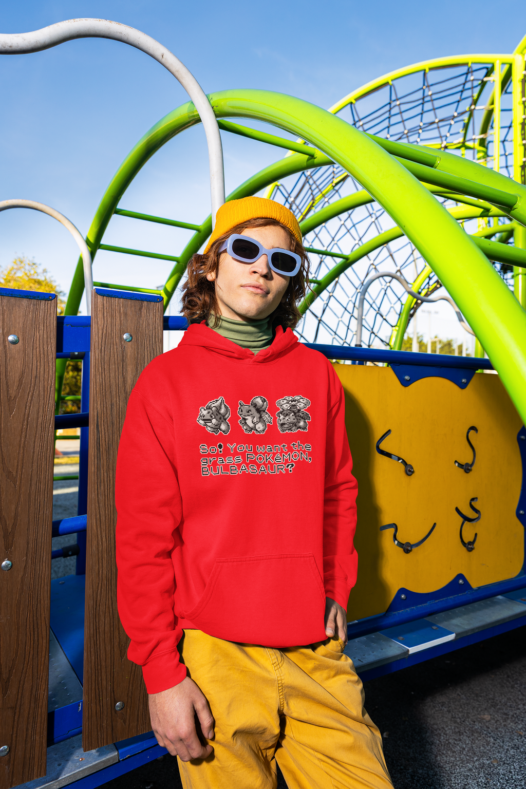 Red & Blue Sprites - So! - PKMN014 - Sudadera Juvenil con Capucha y Cangurera (8 - 14 años).