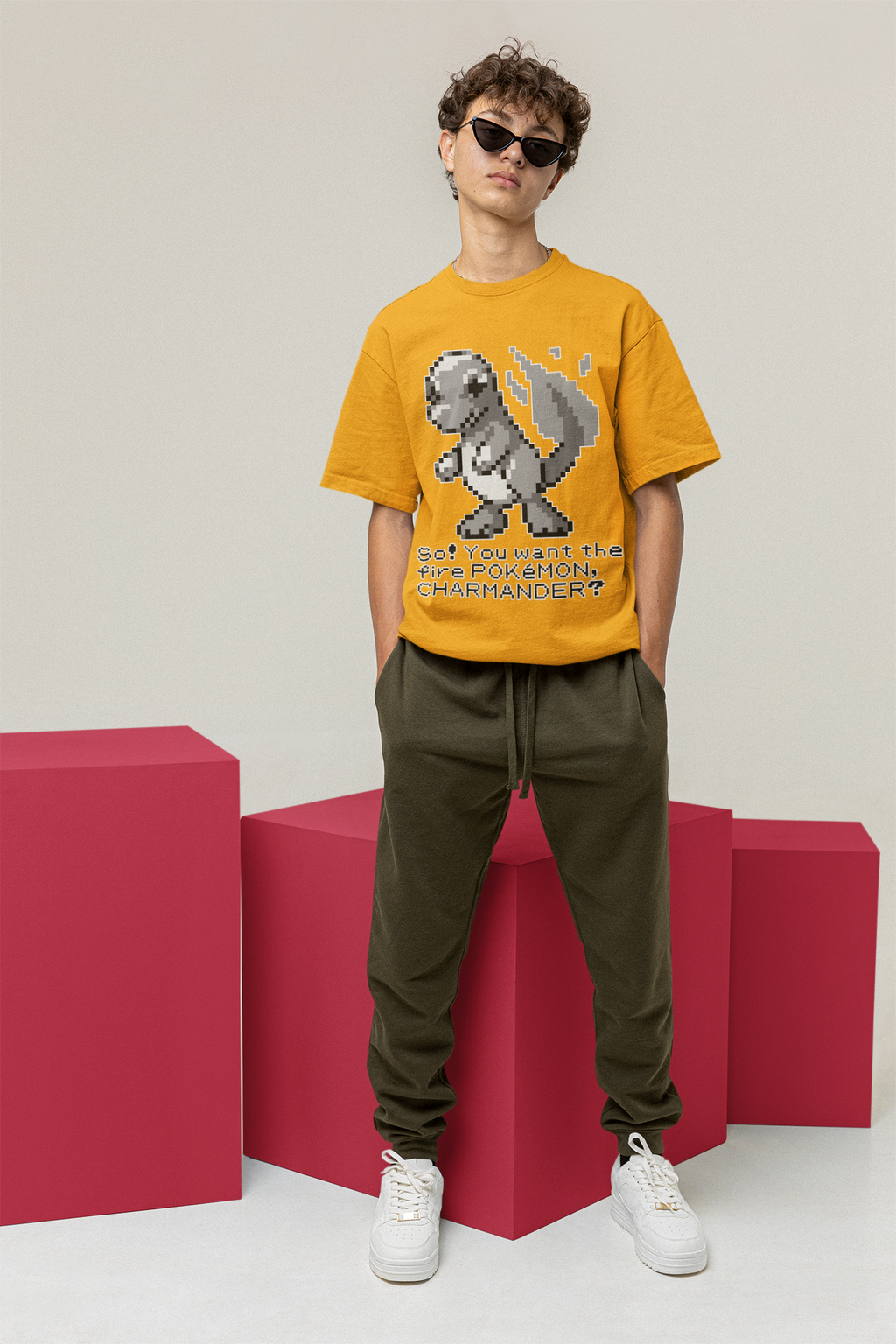 Red & Blue Sprites - So! - PKMN018 - Playera Juvenil Cuello Redondo (8 - 14 años)