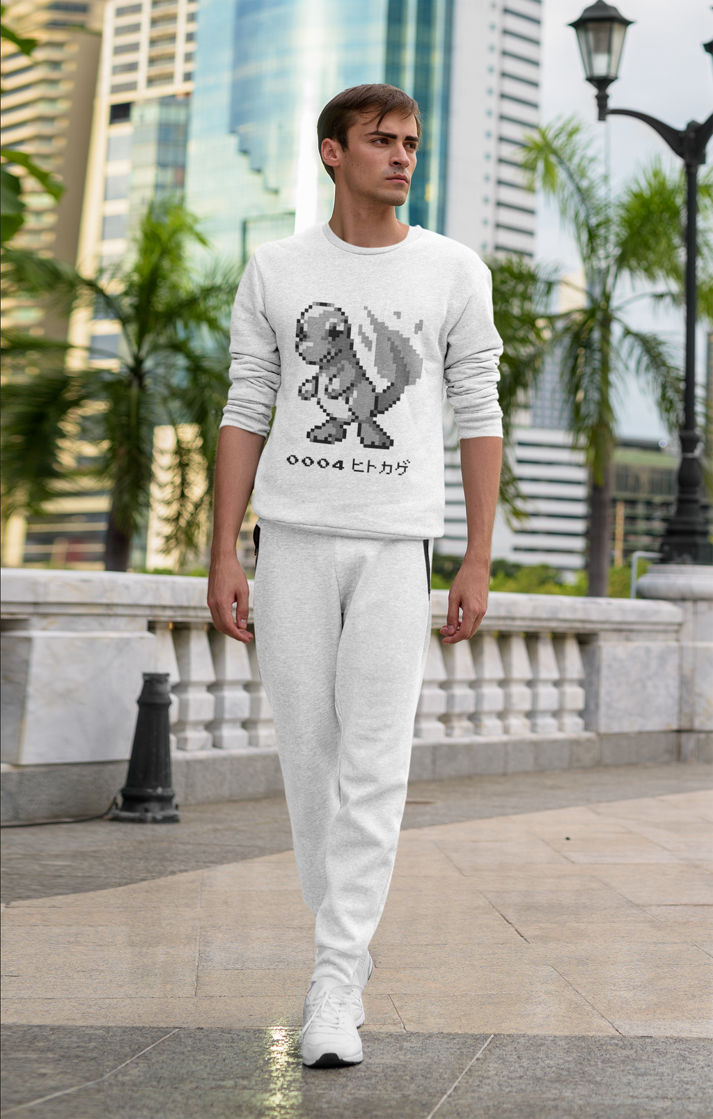 Red & Blue Sprites - PKMN002 - Sudadera Cuello Redondo