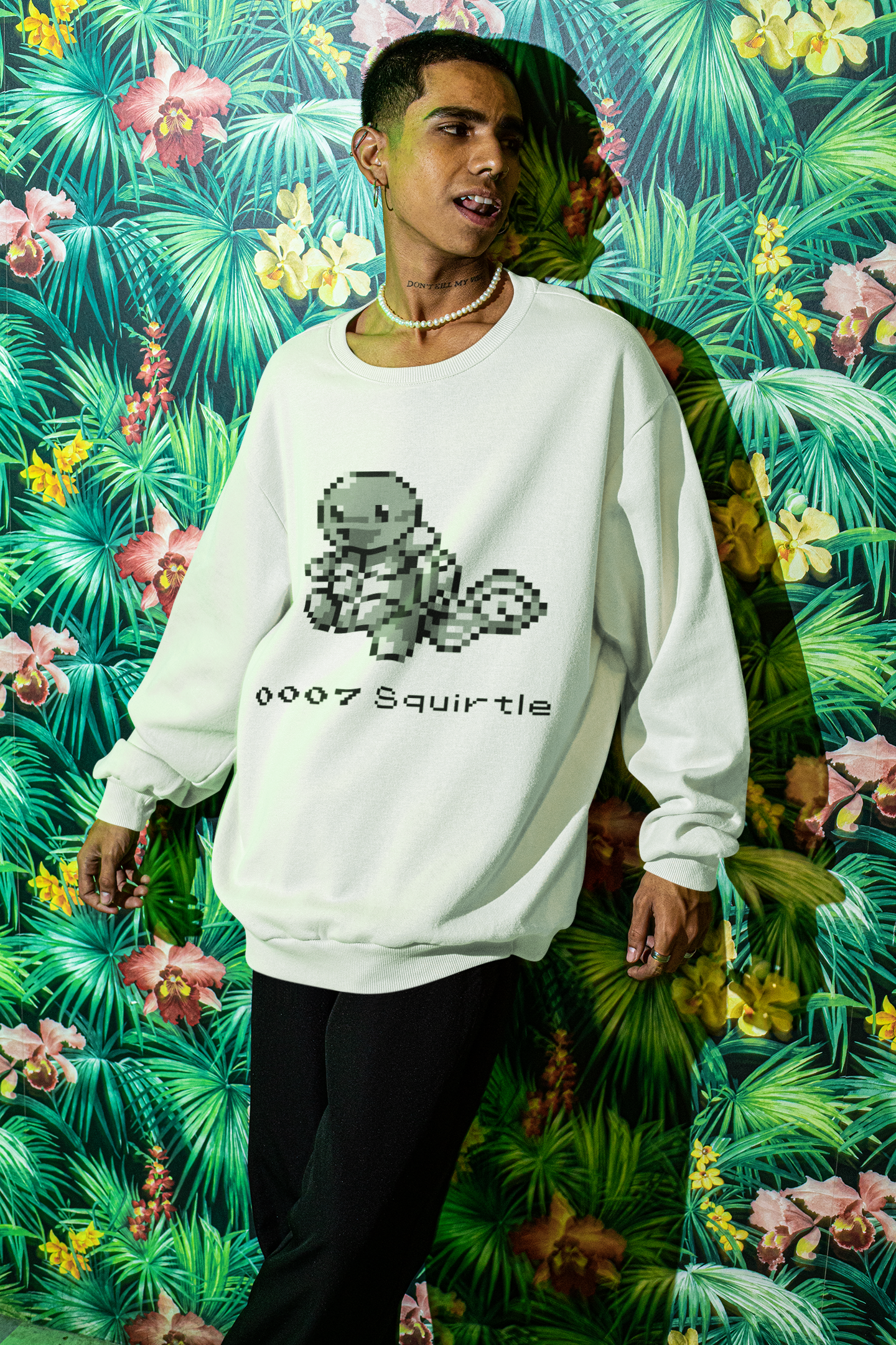 Red & Blue Sprites - PKMN006 - Sudadera Cuello Redondo