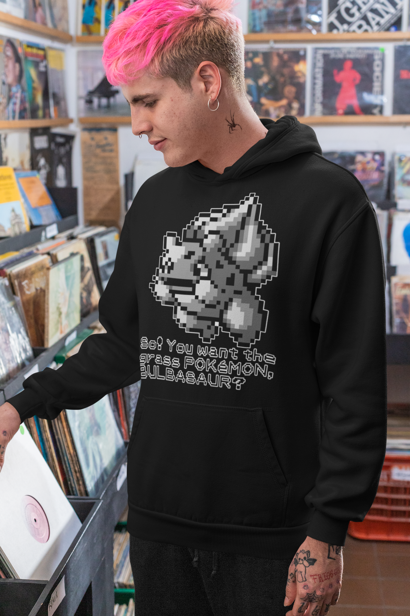 Red & Blue Sprites - So! - PKMN017 - Sudadera con Capucha y Cangurera