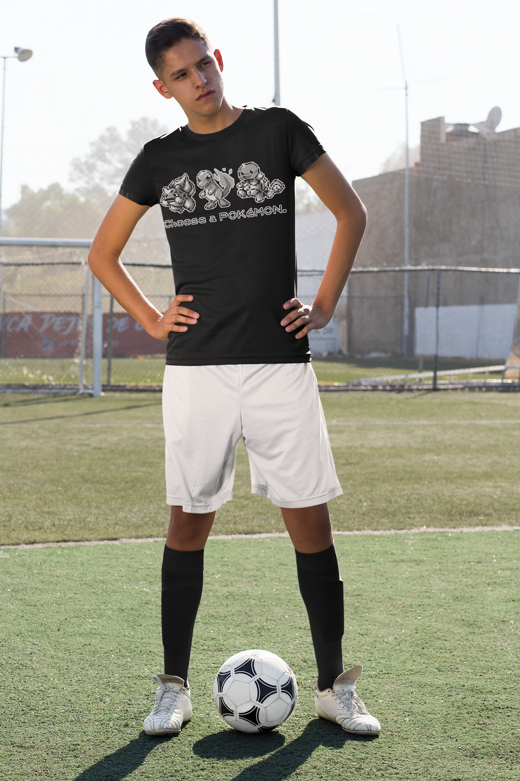 Red & Blue Sprites - CHOOSE - PKMN013 - Playera Juvenil Cuello Redondo (8 - 14 años)