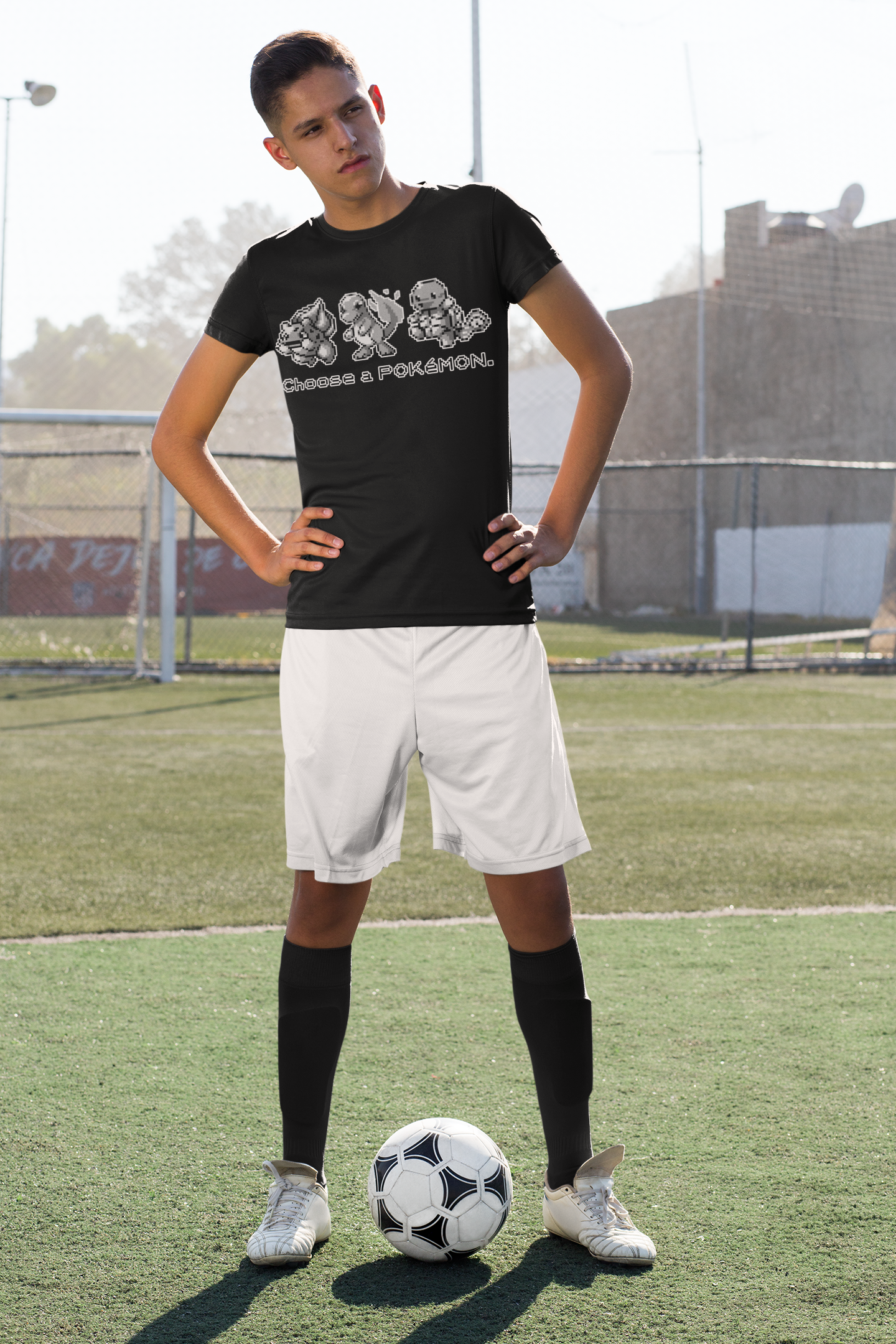 Red & Blue Sprites - CHOOSE - PKMN013 - Playera Juvenil Cuello Redondo (8 - 14 años)